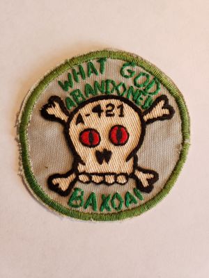 A421 Ba Xoai Original Team Patch 
Original A421 Team patch, made in Can Tho circa mid-1970, 50 total. Designed by Team Medic, SSG Michael J. Berry
Keywords: A421 Ba Xoai;Official Team Patch