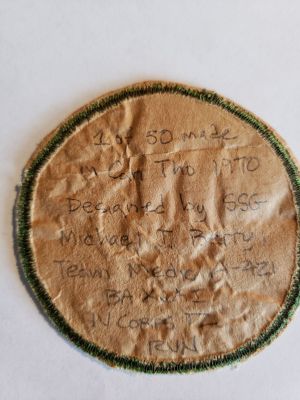 A421 Ba Xoai Original Team Patch (Reverse)
Original A421 Team patch (reverse), made in Can Tho circa mid-1970, 50 total. Designed by Team Medic, SSG Michael J. Berry. Backing is brown paper (like a grocery bag)
Keywords: A421 Ba Xoai;Official Team Patch (Reverse)